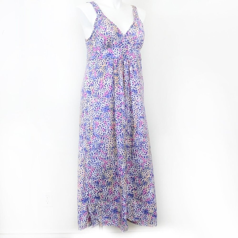 Faded Glory Purple Pink Leopard Sleeveless Summer Maxi Dress PLUS Size XXL (20)